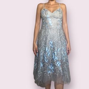 AKIRA Grey blue dress